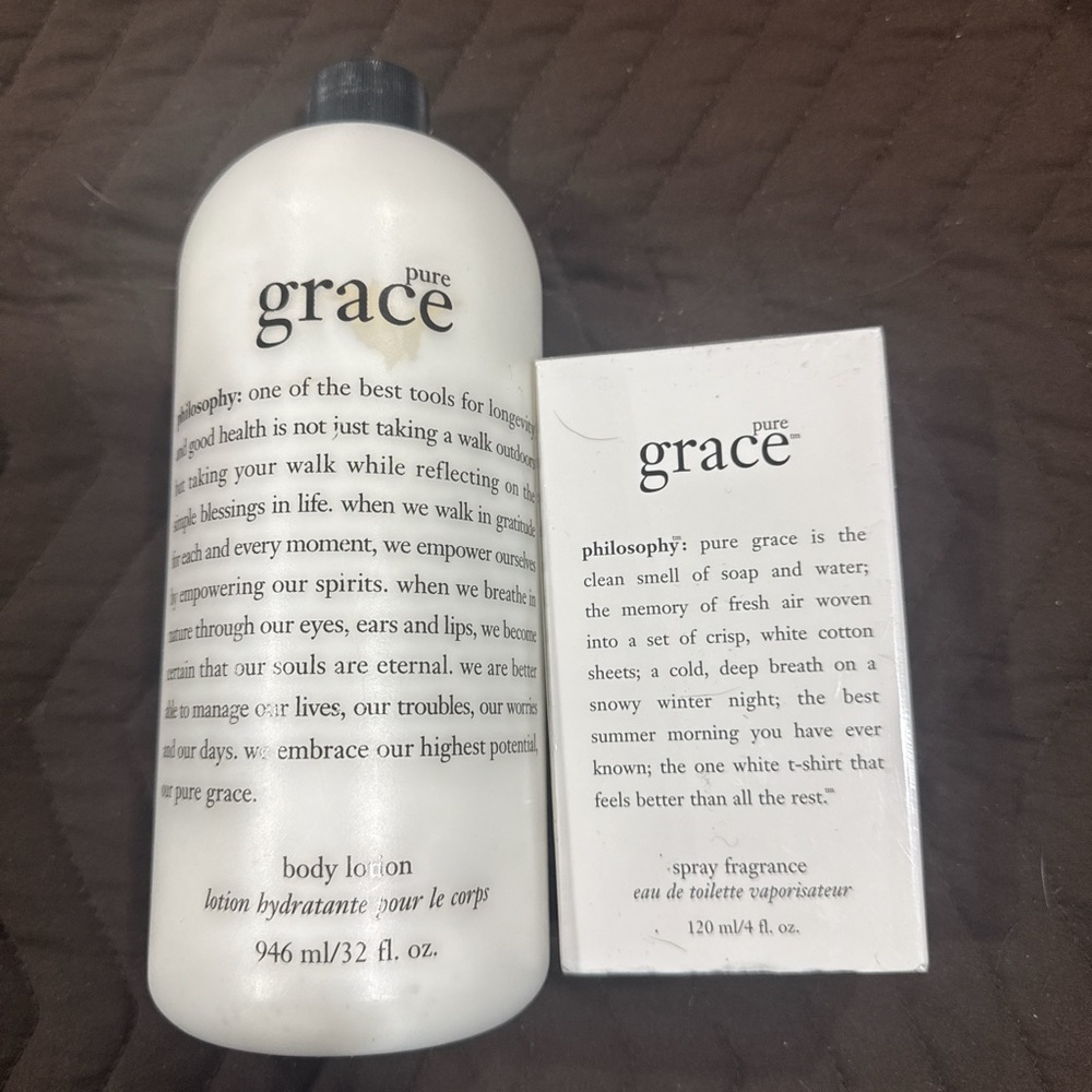 Philosophy Pure Grace Body Lotion and Spray Set - Black and White